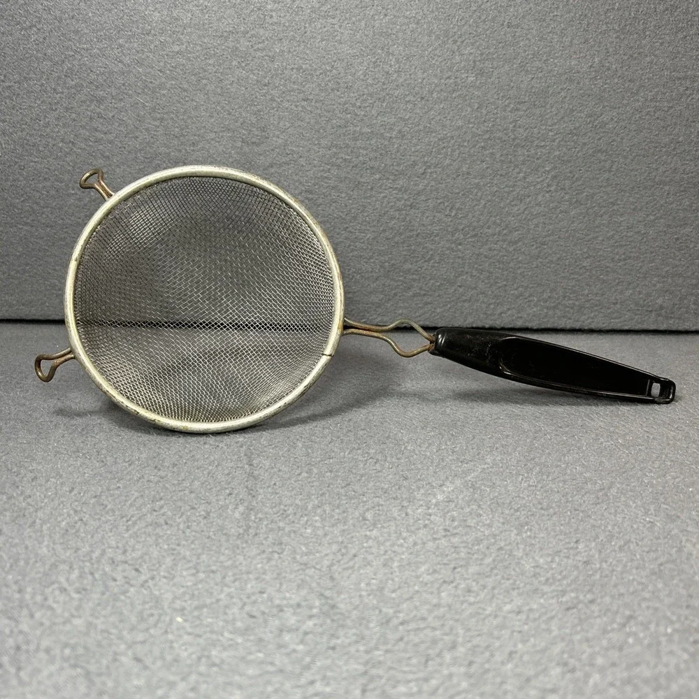 Vintage Wire Mesh Strainer Sifter 12